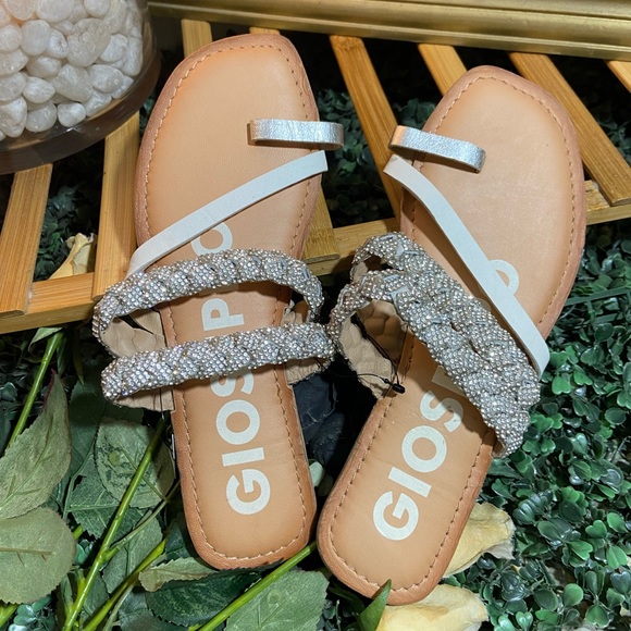 White GIOSEPPO Sandals With Strass Details . Size - 39 - Picture 8 of 16